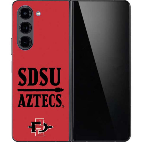 San Diego State University Aztecs Red Galaxy Z Fold5 5G Skin