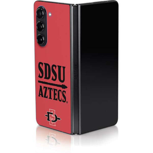 San Diego State University Aztecs Red Galaxy Z Fold5 5G Skin