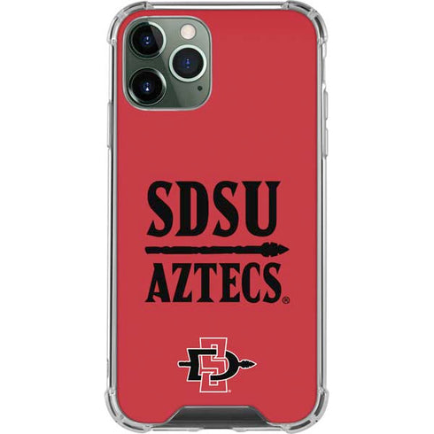 San Diego State University Aztecs Red iPhone 11 Pro Max Clear Case