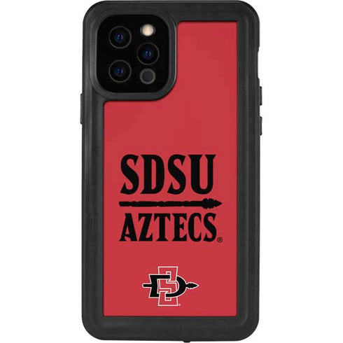 San Diego State University Aztecs Red iPhone 12 Pro Waterproof Case