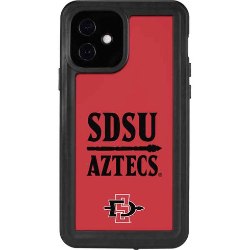 San Diego State University Aztecs Red iPhone 12 Waterproof Case