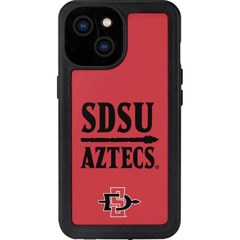 San Diego State University Aztecs Red iPhone 13 Mini Waterproof Case