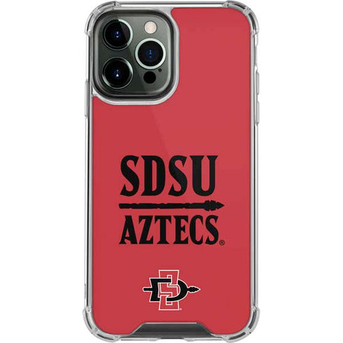 San Diego State University Aztecs Red iPhone 13 Pro Max Clear Case