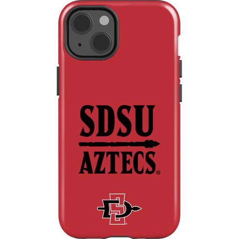San Diego State University Aztecs Red iPhone 15 Impact Case