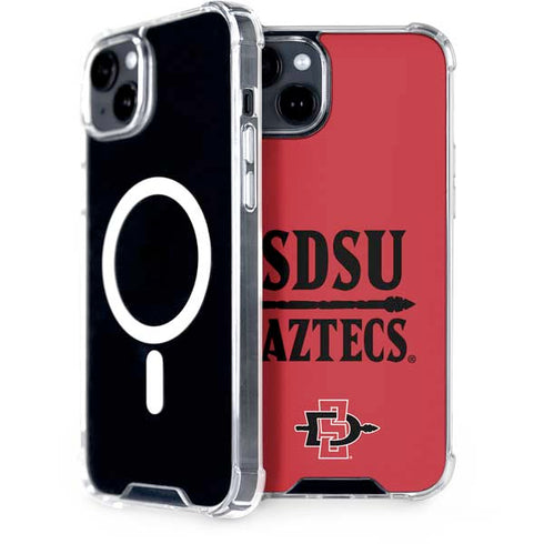 San Diego State University Aztecs Red iPhone 15 Plus MagSafe Case