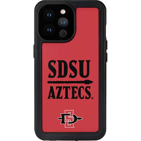 San Diego State University Aztecs Red iPhone 14 Pro Max Waterproof Case