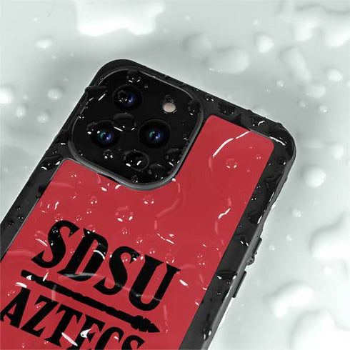 San Diego State University Aztecs Red iPhone 14 Pro Max Waterproof Case