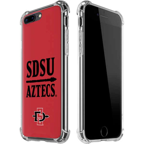 San Diego State University Aztecs Red iPhone 7/8 Plus Clear Case