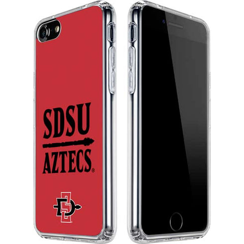 San Diego State University Aztecs Red iPhone SE (2nd & 3rd Gen) Clear Case