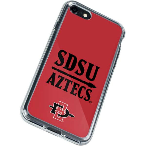 San Diego State University Aztecs Red iPhone SE (2nd & 3rd Gen) Clear Case