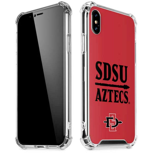 San Diego State University Aztecs Red iPhone XS Max Clear Case