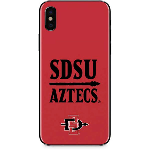 San Diego State University Aztecs Red iPhone XS Skin