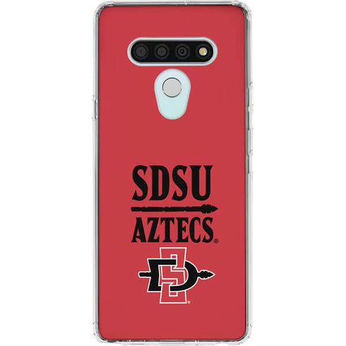 San Diego State University Aztecs Red LG Stylo 6 Clear Case