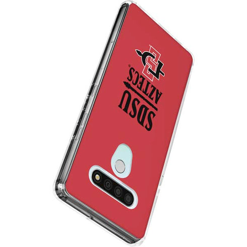 San Diego State University Aztecs Red LG Stylo 6 Clear Case