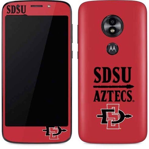 San Diego State University Aztecs Red Moto E5 Play Skin