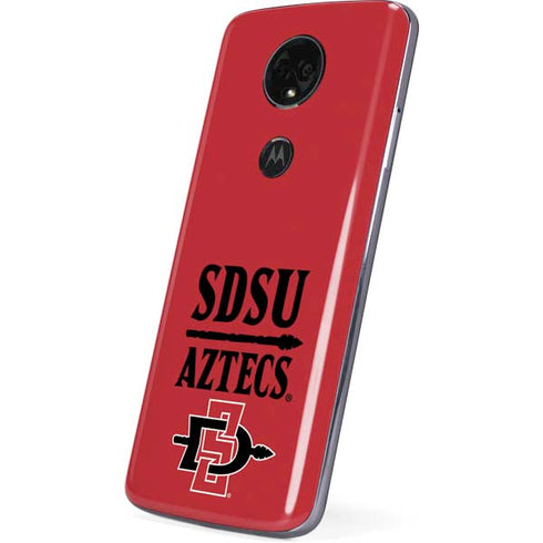 San Diego State University Aztecs Red Moto E5 Plus Skin