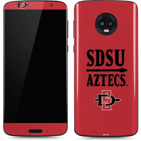 San Diego State University Aztecs Red Moto G6 Skin