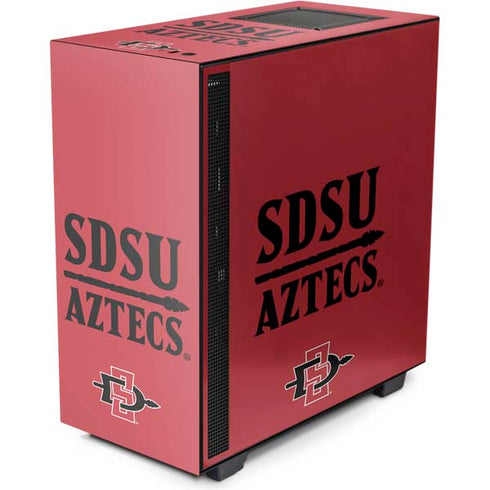 San Diego State University Aztecs Red NZXT H510 Compact ATX Mid-Tower Case Skin