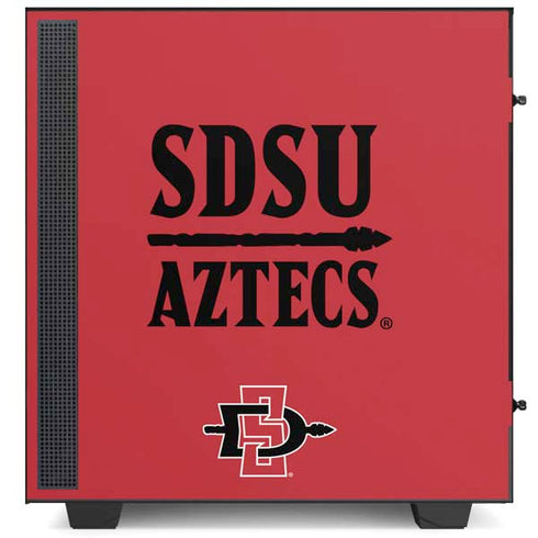 San Diego State University Aztecs Red NZXT H510 Compact ATX Mid-Tower Case Skin