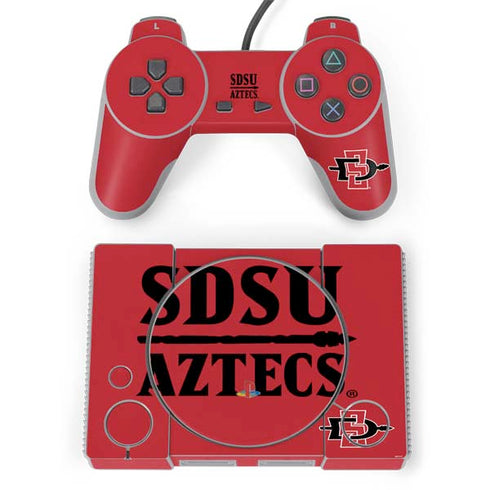 San Diego State University Aztecs Red PlayStation Classic Bundle Skin
