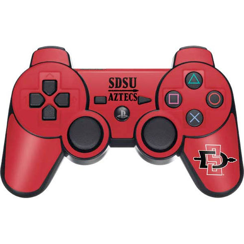 San Diego State University Aztecs Red PS3 Dual Shock wireless controller Skin