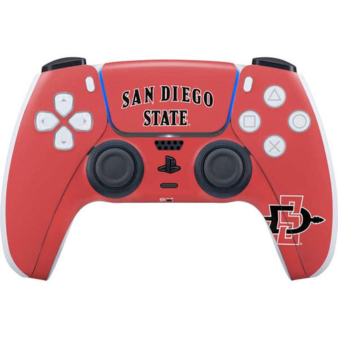 San Diego State University Aztecs Red PS5 Controller Skin
