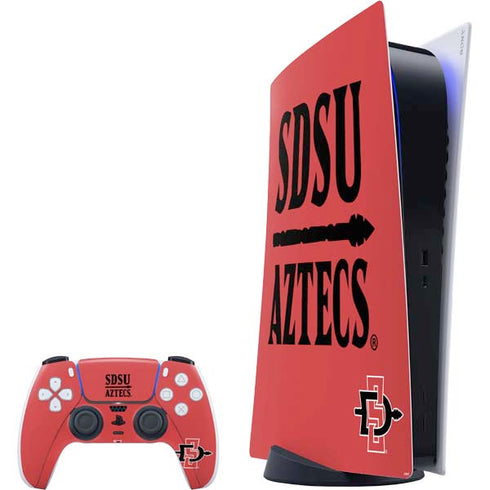 San Diego State University Aztecs Red PS5 Digital Edition Bundle Skin
