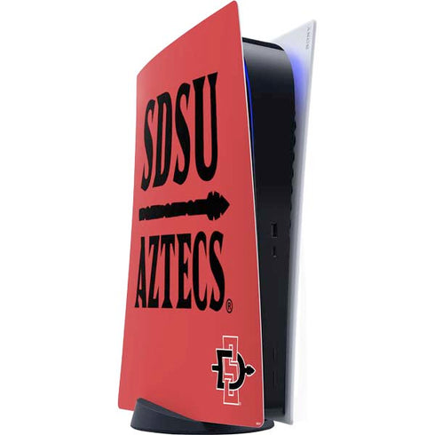 San Diego State University Aztecs Red PS5 Digital Edition Console Skin