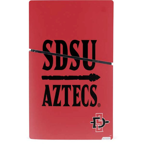 San Diego State University Aztecs Red PS5 Slim Digital Edition Bundle Skin