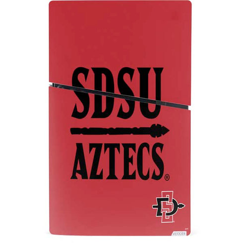 San Diego State University Aztecs Red PS5 Slim Digital Edition Console Skin