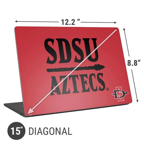 San Diego State University Aztecs Red Universal Laptop 15in (12.2 x 8.8in) Skin