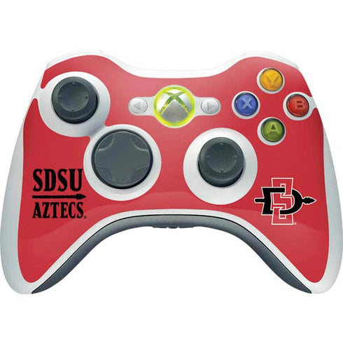 San Diego State University Aztecs Red Xbox 360 Wireless Controller Skin