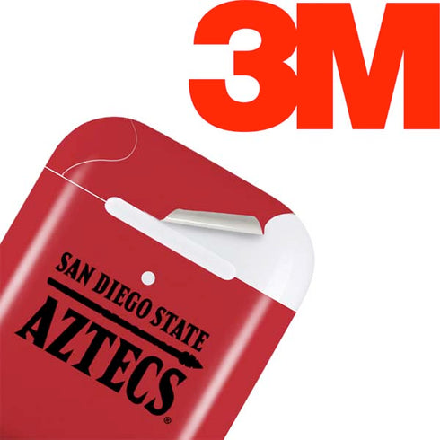 San Diego State University Logo Red Apple AirPods Skin