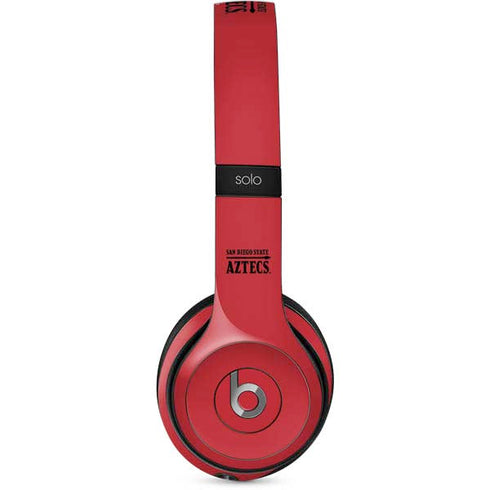 San Diego State University Logo Red Beats Solo 2 Wired Skin