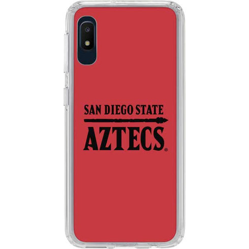 San Diego State University Logo Red Galaxy A10e Clear Case