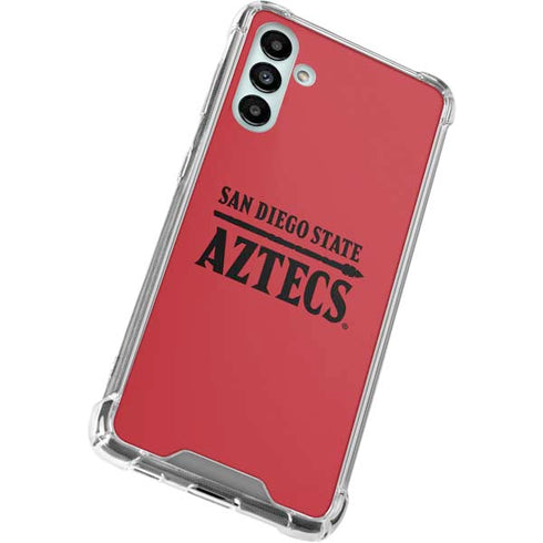 San Diego State University Logo Red Galaxy A13 5G Clear Case