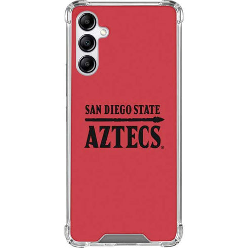 San Diego State University Logo Red Galaxy A15 5G Clear Case