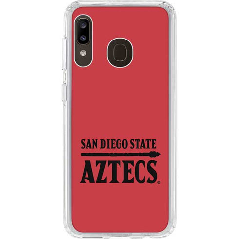 San Diego State University Logo Red Galaxy A20 Clear Case