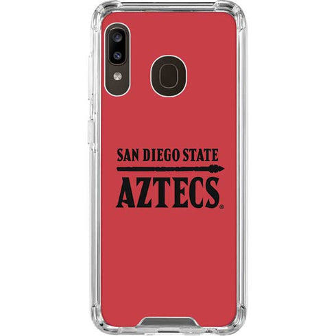 San Diego State University Logo Red Galaxy A30 Clear Case