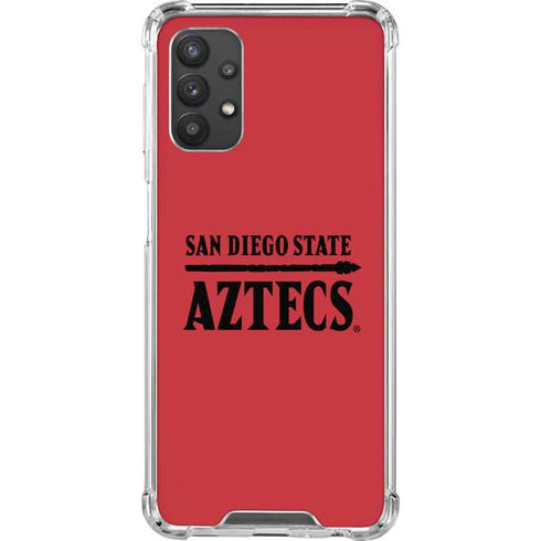 San Diego State University Logo Red Galaxy A32 5G Clear Case