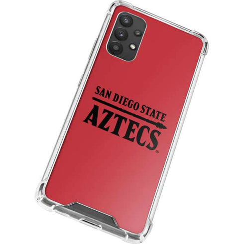 San Diego State University Logo Red Galaxy A32 5G Clear Case