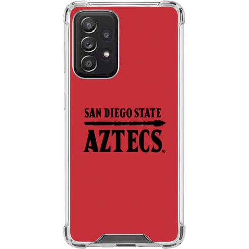 San Diego State University Logo Red Galaxy A52 5G Clear Case