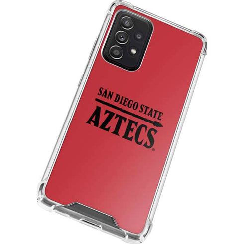 San Diego State University Logo Red Galaxy A52 5G Clear Case