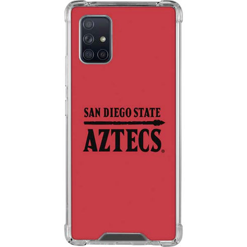 San Diego State University Logo Red Galaxy A71 5G Clear Case