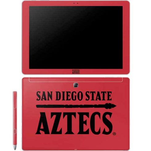 San Diego State University Logo Red Galaxy Book 12in Skin