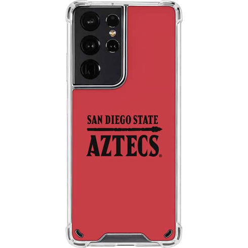 San Diego State University Logo Red Galaxy S21 Ultra 5G Clear Case