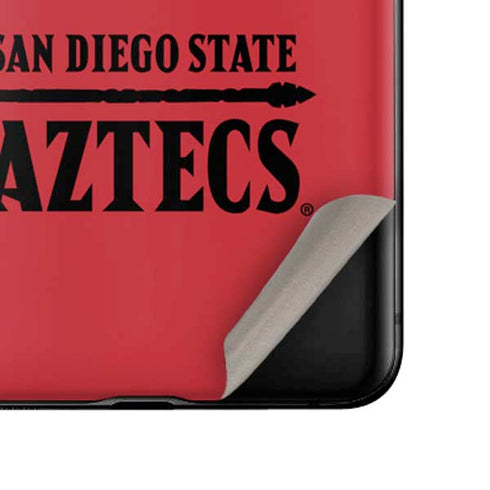 San Diego State University Logo Red Galaxy Z Flip Skin