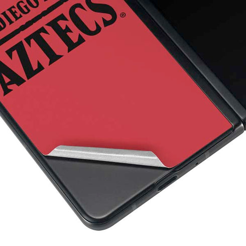 San Diego State University Logo Red Galaxy Z Fold3 5G Skin