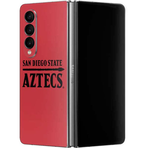 San Diego State University Logo Red Galaxy Z Fold4 5G Skin