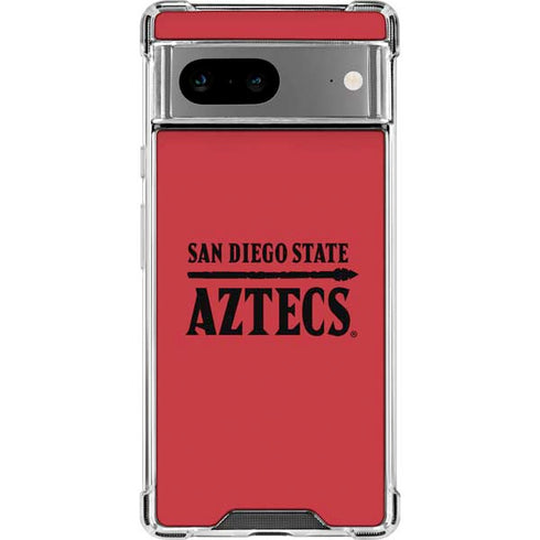 San Diego State University Logo Red Google Pixel 8 Clear Case